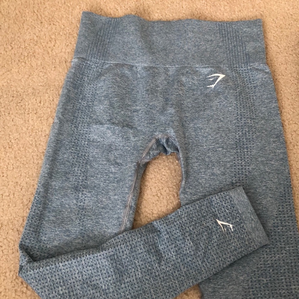 Blue seamless vital gymshark leggings